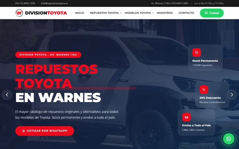 Repuestos Toyota - trabajo de Pex Creative